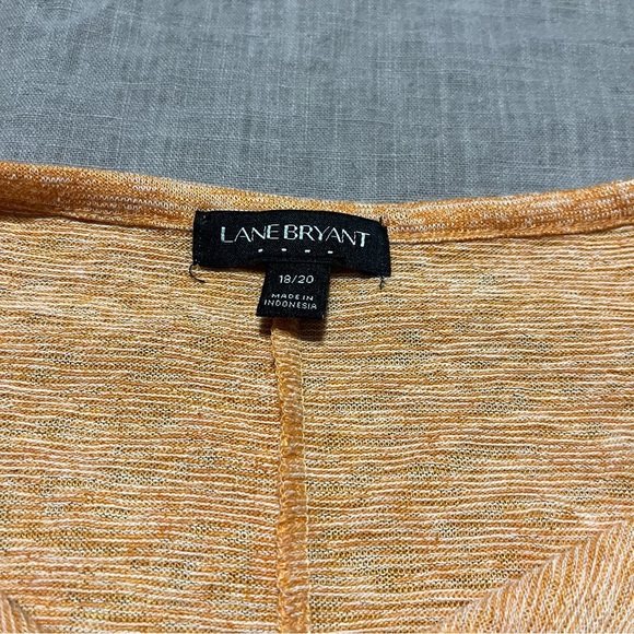 Lane Bryant Peplum top light orange lightweight elastic plus size 18/20 casual - Picture 3 of 5